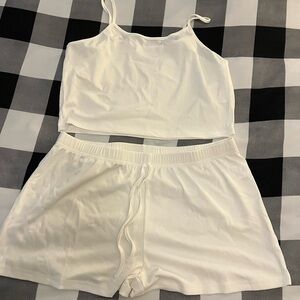 Elegant White Women's Pajama Set